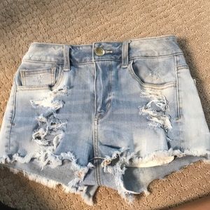 American eagle blue jean shorts